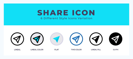 Wall Mural - share icon vector for web. and mobile app