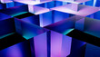 © Westend61 - Abstract 3D render of blue geometric cubes with reflections