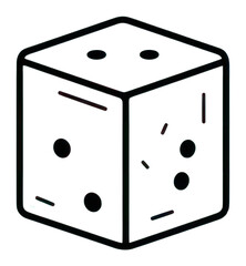 Wall Mural - png minimalist dice icon illustration