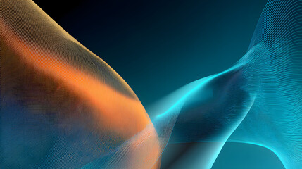 Wall Mural - abstract wavy lines: a modern graphic with flowing and dynamic lines intertwining over a gradient ba