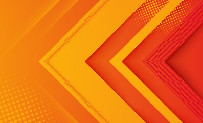 Wall Mural - abstract orange background with geometric patterns and modern vector design