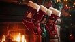 © Jonathan - christmas stockings hanging by fireplace macro shot