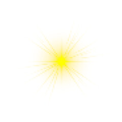 Wall Mural - sun light with glare. golden flash png. sun rays png. vector illustration for perfect effect with sp