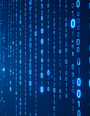 Binary code digital stream background