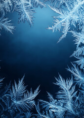 Wall Mural - Frost background with Copy Space