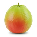 Fresh garcinia cambogia tropical fruit whole and cross section showing seeds isolated on white background for diet supplement concept