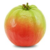 Tropical garcinia cambogia passion fruit showing ripening gradient from green to orange isolated on white background for food ingredient photography