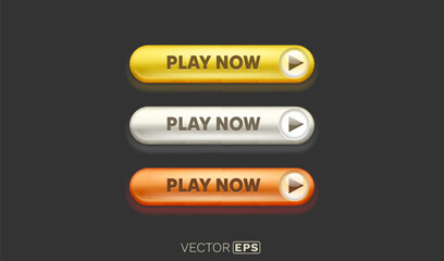 Wall Mural - Button play now, frame label, event bar casino, show signboard. Vector illustration