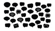 © polash27 - Vector art of set of various black speech and thought bubbles isolated on white background for communication.