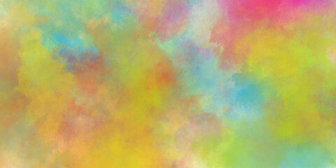 Wall Mural - abstract colorful watercolor painted background texture in abstract sunset or sunrise sky illustrati
