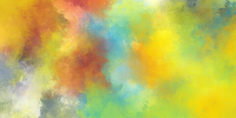 Wall Mural - abstract colorful watercolor painted background texture in abstract sunset or sunrise sky illustrati