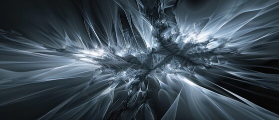 Wall Mural - Dark space dream background landscape glowing white light.
