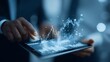 © Papisut - Financial advisor showing portfolio optimization to client using tablet AI technology concept