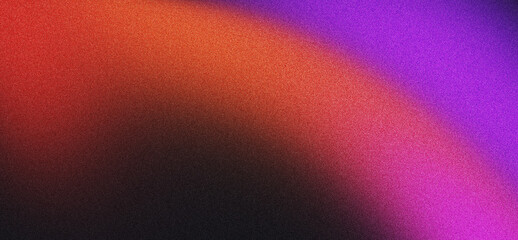 Wall Mural - abstract glowing grainy noise texture background, with purple red and color gradient shape, black ba