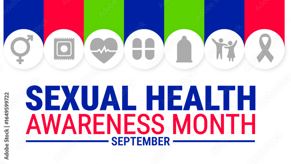 Sexual Health Month background, banner, card or poster design template ...
