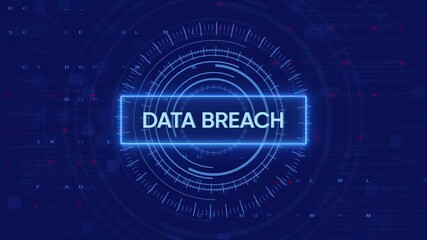 Data breach digital concept on a futuristic futuristic network interface