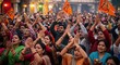 © MST - Devotees Gather for Religious Ceremony Raising Hands in Prayer