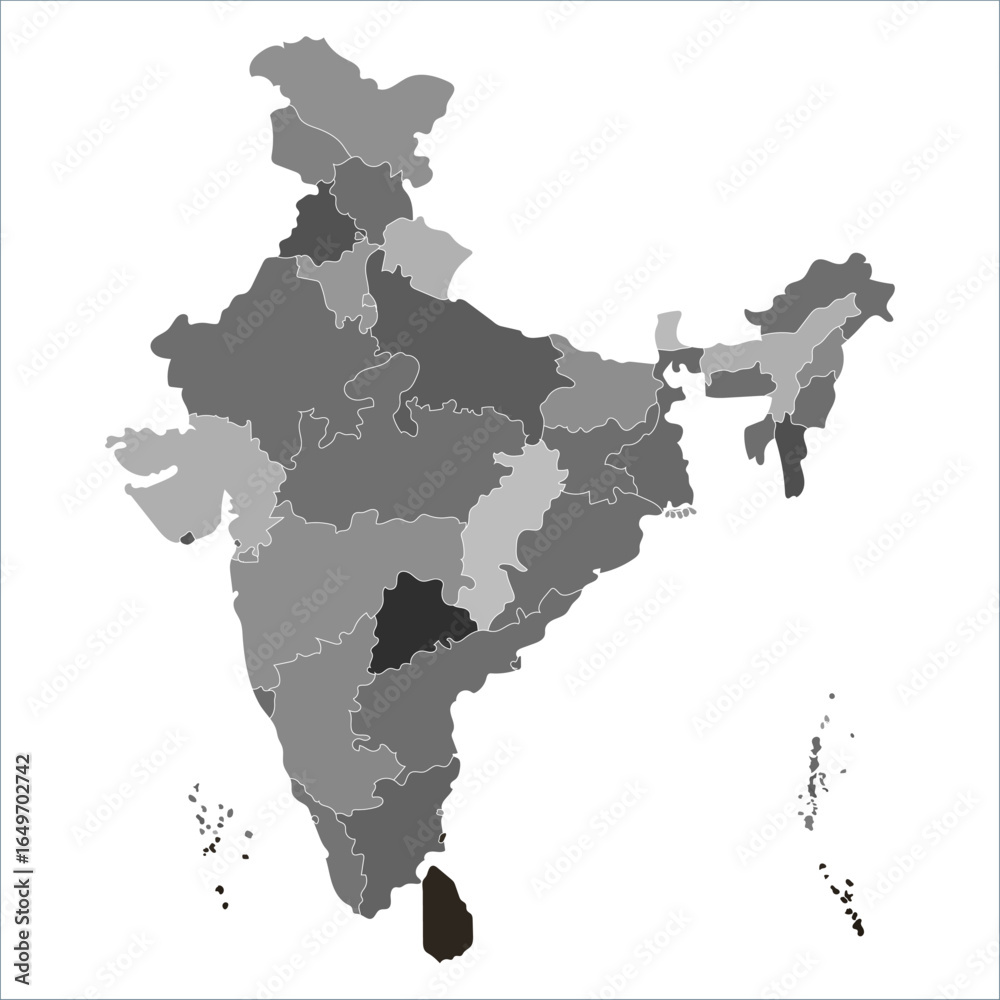 India Map Basic India Travel Map, India map with all states and capitals in clear ...