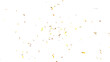 © Mst Stock - Elegant gold confetti background. Golden glitter dust particles confetti on transparent background. PNG Gold confetti effect, transparent background.