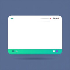 Blank web page UI mockup