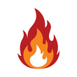 © vectorflare - Vibrant stylized flame icon with smooth yellow, orange, and red gradients, ideal for UI design, energy concepts, and symbolic graphics.