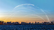 © Imaging L - Global business hub skyline with data visualization