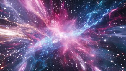 Wall Mural - a vibrant cosmic scene with nebula and stars.