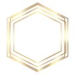 © EKAN KUDAH - Golden Hexagon Frame; White Background; Design Element