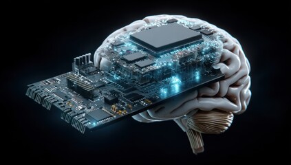 Brain with Circuit Board