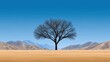 © Vangly - A solitary tree stands against a clear blue sky and rolling hills.
