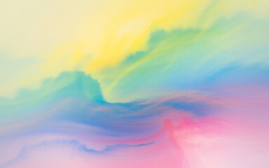 Wall Mural - Photo of a vibrant abstract background with a smooth gradient of pastel colors creating a dreamy and artistic effect