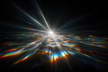 Wall Mural - Bright, vibrant light burst radiates from center