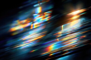 Wall Mural - Abstract vibrant light streaks
