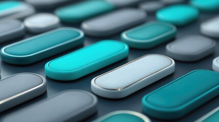 Abstract pattern of colored, oval shapes