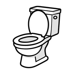 Wall Mural - Cartoon toilet clipart illustration vector