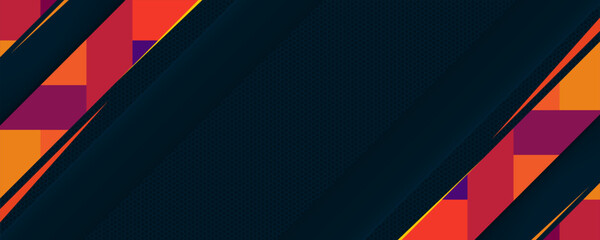 Wall Mural - red and yellow striped background design with pattern and texture illustration