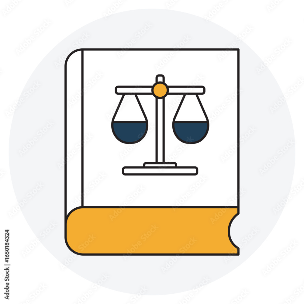 Issue Book Icon Vector Law Book Icon, Criminal Law Handbook, Civil Code Compendium, Family Law ...