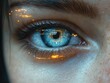 © lin - Blue Eye with Digital Interface, Futuristic Tech, Close-up, High-Res
