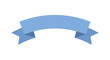 © QuiinL - Light blue ribbon banner with curved top and pointed ends, isolated on a white background.