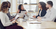 © Ru Booyens/peopleimages.com - Meeting, ideas and people with documents, boardroom or brainstorming strategy for funding proposal. Teamwork, colleagues and group with paperwork for investment opportunity, discussion and planning
