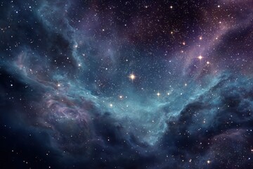 Wall Mural - vividly colorful nebula with sparkling stars illuminating the vastness of space in an enchanting fan