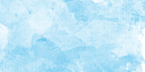 Canvas Print - abstract white and blue watercolor paper texture illustration for grunge design, abstract hand paint
