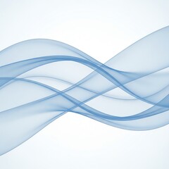 Wall Mural - blue flowing wave lines abstract background