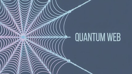 Quantum Web: An artistic depiction of a quantum web showcases the intricate network of connections and data within a digital landscape. This image visualizes the interconnectedness of information.