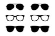 © Sagor - Collection of six different styles of eyewear including sunglasses and eyeglasses shown in black