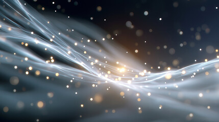 Wall Mural - abstract wave particles: capturing a dynamic visual representation of flowing particles with etherea