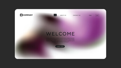 Modern website template with a vibrant gradient background and welcome message for your next landing page