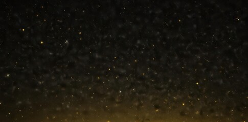 Wall Mural - Celestial night sky, countless yellow stars on black , stars, space, yellow