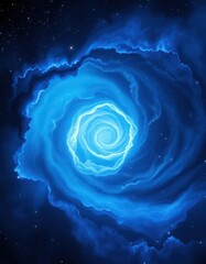 Wall Mural - Ethereal blue nebula swirls, hinting at hidden wormholes, fantasy, wormhole