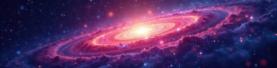 Wall Mural - Cosmic swirl, vibrant nebula, glittering stars, deep space, magical, celestial
